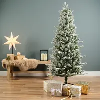 Everlands Killington fir kunstkerstboom besneeuwd groen 150cm - afbeelding 2