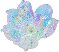 Everlands kunstbloem magnolia op clip 13cm iris - afbeelding 1
