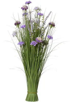 Everlands kunstboeket gras 35cm paars - afbeelding 1