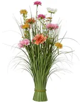Everlands kunstboeket gras 35cm roze - afbeelding 1