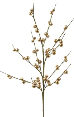 Everlands kunsttak bessen 55cm goud - afbeelding 1