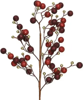 Everlands kunsttak bessen 60cm rood - afbeelding 1