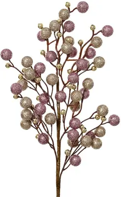 Everlands kunsttak bessen 60cm roze - afbeelding 1