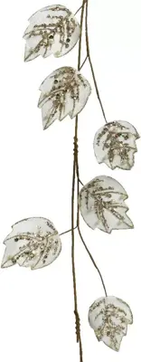 Everlands kunsttak blad 100cm crème - afbeelding 1