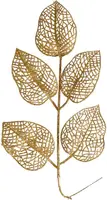 Everlands kunsttak blad 36cm licht goud 10 stuks - afbeelding 1