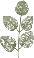 Everlands kunsttak blad 36cm matcha groen 10 stuks - afbeelding 1