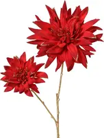 Everlands kunsttak dahlia 75cm rood - afbeelding 1