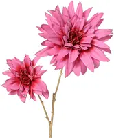 Everlands kunsttak dahlia 75cm roze - afbeelding 1