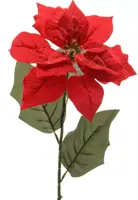 Everlands kunsttak poinsettia 67cm rood - afbeelding 1