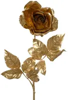 Everlands kunsttak roos 72cm goud - afbeelding 1