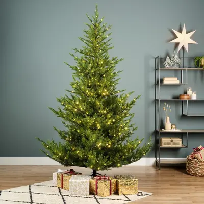Everlands Norway grote verlichte kunstkerstboom groen 240cm, 1100 lampjes - afbeelding 5