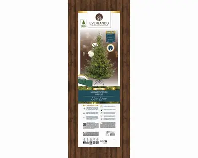 Everlands Norway verlichte kunstkerstboom groen 180cm, 700 lampjes - afbeelding 10