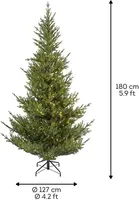 Everlands Norway verlichte kunstkerstboom groen 180cm, 700 lampjes - afbeelding 4