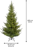 Everlands Norway verlichte kunstkerstboom groen 180cm, 700 lampjes - afbeelding 8