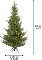Everlands Norway verlichte kunstkerstboom groen 210cm, 900 lampjes - afbeelding 4