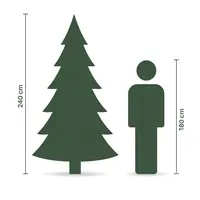 Everlands Pencil pine grote kunstkerstboom besneeuwd groen 240cm - afbeelding 8
