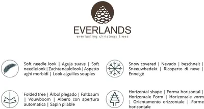 Everlands Pencil pine grote kunstkerstboom besneeuwd groen 240cm - afbeelding 7