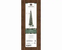 Everlands Pencil pine grote kunstkerstboom besneeuwd groen 240cm - afbeelding 8