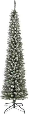 Everlands Pencil pine grote kunstkerstboom besneeuwd groen 240cm - afbeelding 1