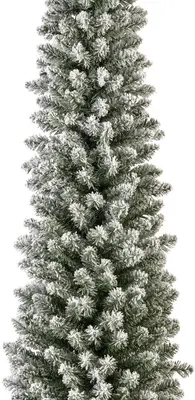 Everlands Pencil pine grote kunstkerstboom besneeuwd groen 240cm - afbeelding 2