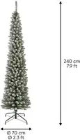 Everlands Pencil pine grote kunstkerstboom besneeuwd groen 240cm - afbeelding 4