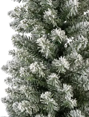 Everlands Pencil pine grote kunstkerstboom besneeuwd groen 240cm - afbeelding 3