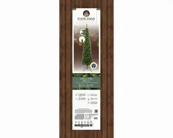 Everlands Pencil pine grote verlichte kunstkerstboom groen 210cm, 280 lampjes - afbeelding 6