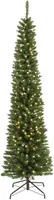 Everlands Pencil pine grote verlichte kunstkerstboom groen 210cm, 280 lampjes - afbeelding 1