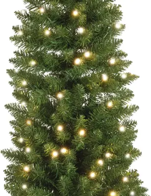 Everlands Pencil pine grote verlichte kunstkerstboom groen 210cm, 280 lampjes - afbeelding 4