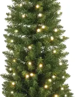 Everlands Pencil pine grote verlichte kunstkerstboom groen 210cm, 280 lampjes - afbeelding 4