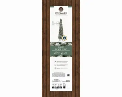 Everlands Pencil pine kunstkerstboom besneeuwd groen 150cm - afbeelding 7