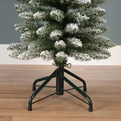 Everlands Pencil pine kunstkerstboom besneeuwd groen 180cm - afbeelding 5