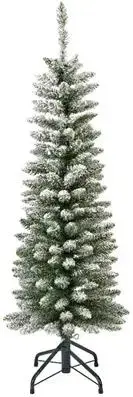 Everlands Pencil pine kunstkerstboom besneeuwd groen 180cm - afbeelding 1