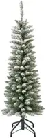 Everlands Pencil pine kunstkerstboom besneeuwd groen 180cm - afbeelding 1
