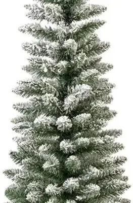 Everlands Pencil pine kunstkerstboom besneeuwd groen 180cm - afbeelding 5