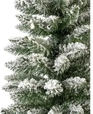 Everlands Pencil pine kunstkerstboom besneeuwd groen 180cm - afbeelding 4