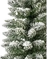 Everlands Pencil pine kunstkerstboom besneeuwd groen 180cm - afbeelding 4