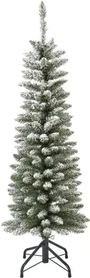 Everlands Pencil pine kunstkerstboom besneeuwd groen 180cm - afbeelding 1