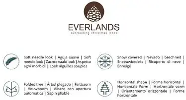 Everlands Pencil pine kunstkerstboom besneeuwd groen 180cm - afbeelding 8
