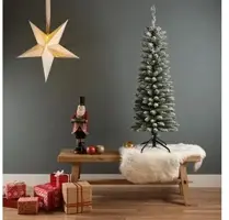 Everlands Pencil pine kunstkerstboom besneeuwd groen 180cm - afbeelding 2