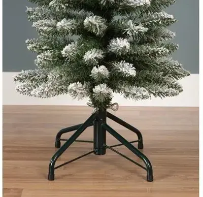 Everlands Pencil pine kunstkerstboom besneeuwd groen 180cm - afbeelding 6