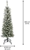 Everlands Pencil pine kunstkerstboom besneeuwd groen 180cm - afbeelding 4