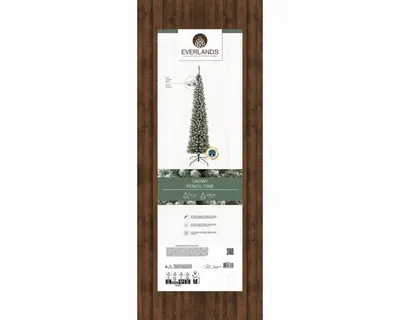 Everlands Pencil pine kunstkerstboom besneeuwd groen 210cm - afbeelding 7