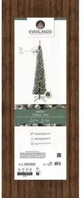 Everlands Pencil pine kunstkerstboom besneeuwd groen 210cm - afbeelding 7