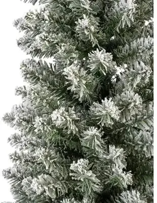 Everlands Pencil pine kunstkerstboom besneeuwd groen 210cm - afbeelding 5