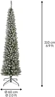 Everlands Pencil pine kunstkerstboom besneeuwd groen 210cm - afbeelding 4