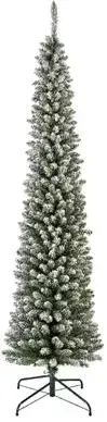 Everlands Pencil pine kunstkerstboom besneeuwd groen 210cm - afbeelding 1