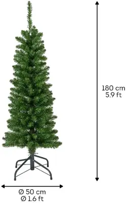 Everlands Pencil pine kunstkerstboom groen 180cm - afbeelding 5
