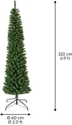 Everlands Pencil pine kunstkerstboom groen 210cm - afbeelding 5