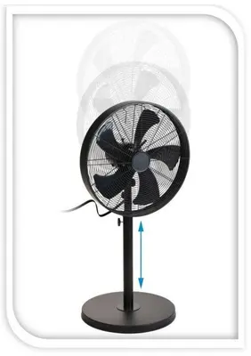 Excellent Electrics ventilator staand zwart 40cm - afbeelding 2